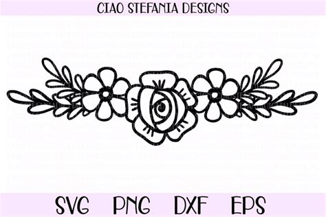 Rose Flower Bouquet Flowers Half Wreath Svg Cut File 522767 Svgs