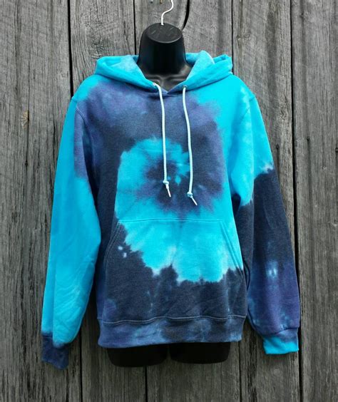 Blue Tie Dye Sweatshirt Adult Unisex Sizes S M L Xl Xxl 3xl