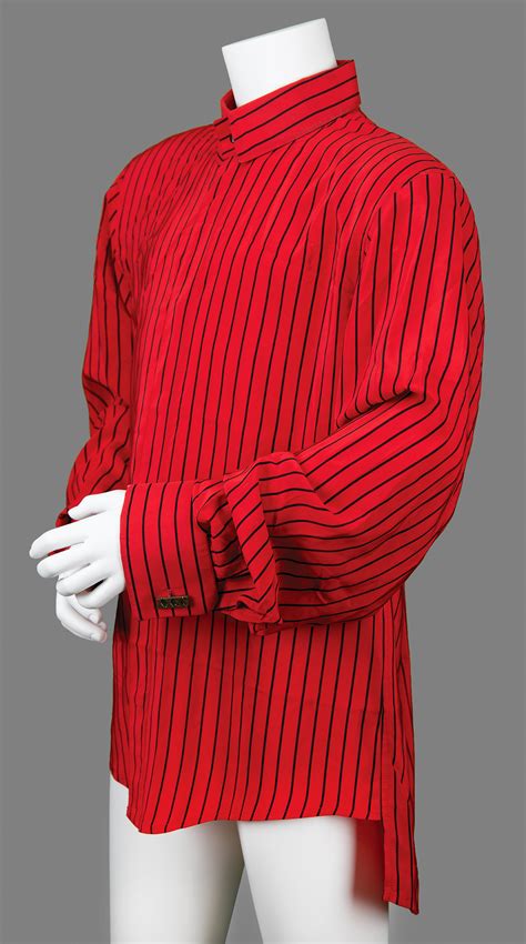 Prince's Custom-Made Red Striped Shirt with "Sexy"