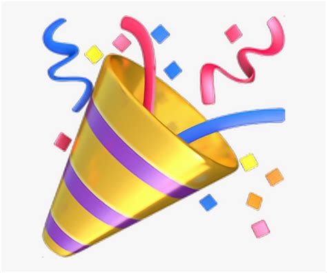 Party Popper Emoji 🎉 Party Popper Emoji Emoticon - Party Emoji, HD Png ...