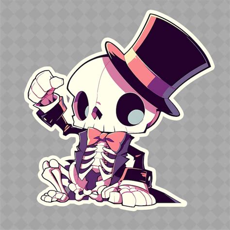 Premium PSD | Enchanting and kawaii anime skeleton boy with skeleton ...