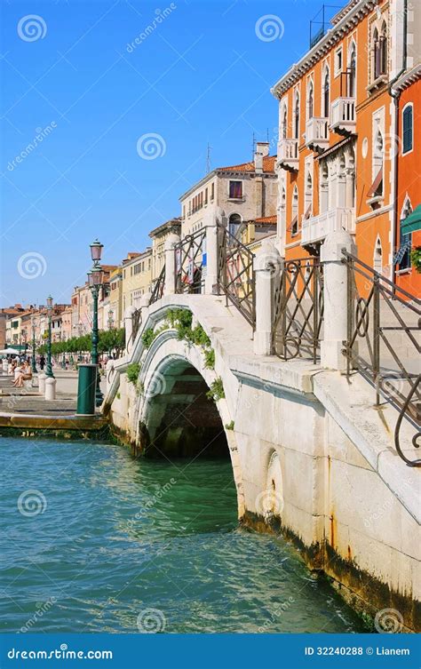 Venice canal stock photo. Image of house, venice, bridge - 32240288