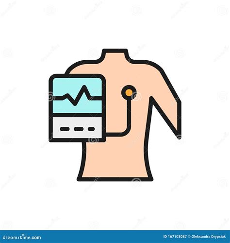 Pacemaker Line Icon Concept Pacemaker Vector Linear Illustration