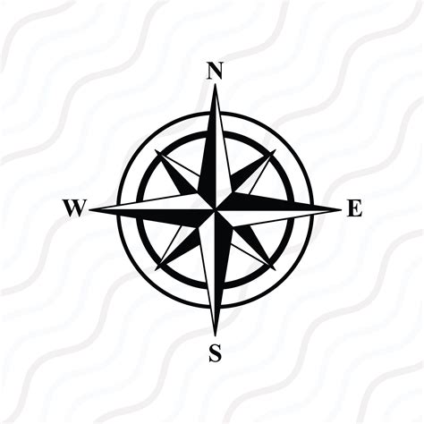 Nautical Compass Compass Rose Compass Tattoo Svg Cuts Silhouette