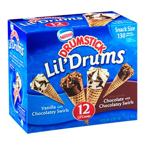 Nestlé Drumstick Lil Drums Frozen Dairy Dessert Cones Variety Pack