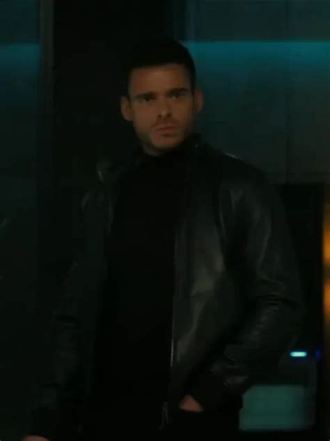 Citadel Richard Madden Black Leather Jacket | Universal Jacket