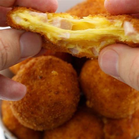 Deep Fried Ham And Cheese Balls Food Recipes And Videos