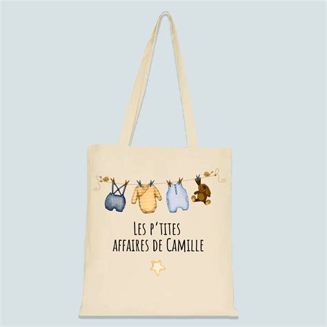 Tote bag personnalisé les petites affaires Les sucettes pipelettes