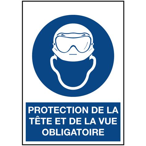 Signalétique Protection De La Tête Et De La Vue Obligatoire Iso 7010