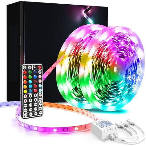 Buy phopollo Led Strip Light, 10m Led Light Strips with 44-Keys Remote, Flexible 5050 RGB Colour ...