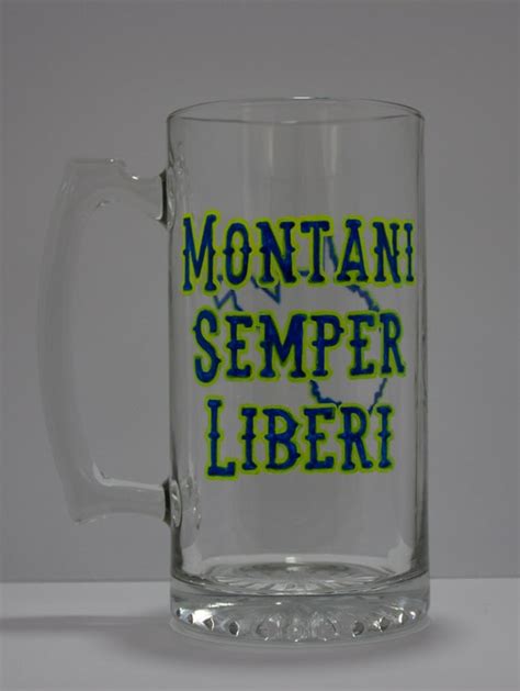 Items similar to Clear glass stein with West Virginia State Motto on Etsy