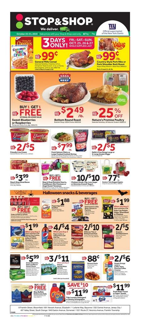 Stop And Shop Weekly Circular Oct 25 Oct 31 2019