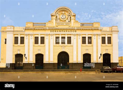 Facade of a railway station, Desamparados Station, Lima, Peru Stock ...