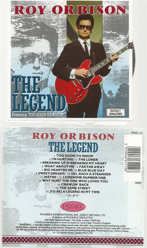 Roy Orbison The Legend Roy Orbison Cd Album Muziek