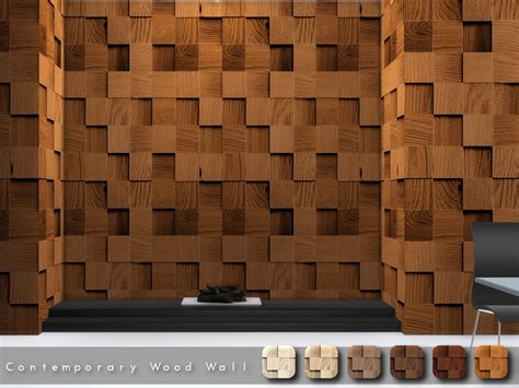 The Sims Resource Contemporary Wood Wall