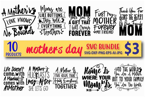 Mothers Day Svg Bundle 1 Graphic By Craftvalley Gallery · Creative Fabrica