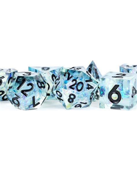 Resin Polyhedral Dice Captured Frost Game Night Games