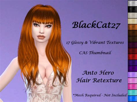 The Sims Resource Blackcat27 Anto Hero Hair Retexture