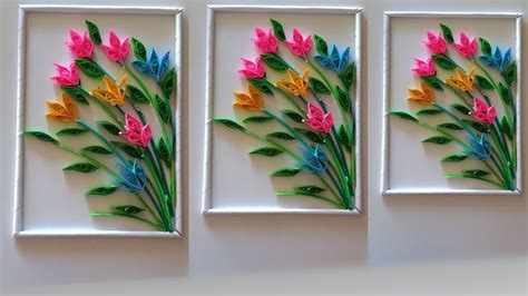 Diy Wall Hanging Quilling Paper Flower Frame Beautiful Quilling