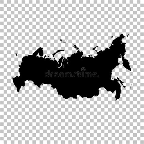 Mapa Rusia Del Vector Ilustraci N Aislada Del Vector Negro En El Fondo