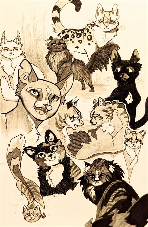 [Artwork] Some of the classic characters! : r/WarriorCats