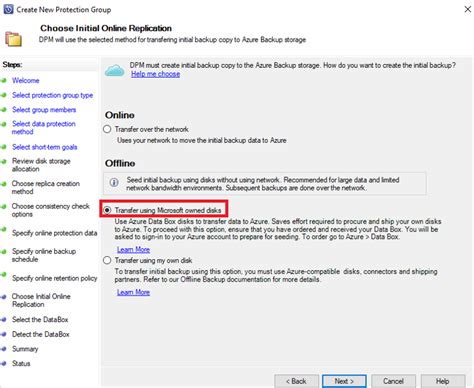 Offline Backup With Azure Data Box For Dpm And Mabs Azure Backup