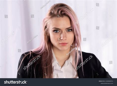 Beautiful Girl Sexy Blonde Business Suit Stock Photo Shutterstock
