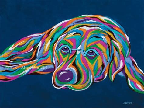 Labrador Retriever Abstract Dog Art Print By Angela Alexander