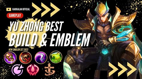 Yu Zhong Best Build And Emblem 2023 MLBB YouTube