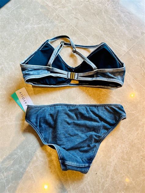 Seafolly Denim Bikini Women S Fashion Swimwear Bikinis Swimsuits On Carousell