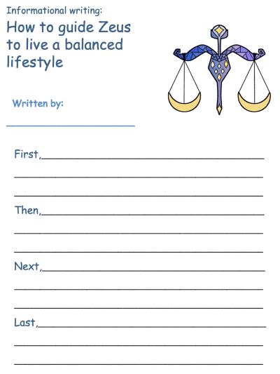 Libra Informational Writing Activities