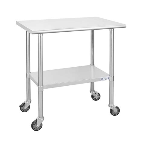 Hally Stainless Steel Table For Prep Work X Inches With Caster