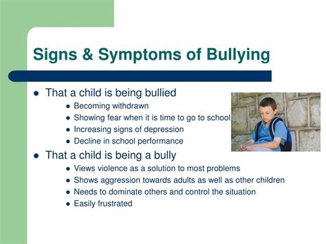 Symptoms Of Bullying