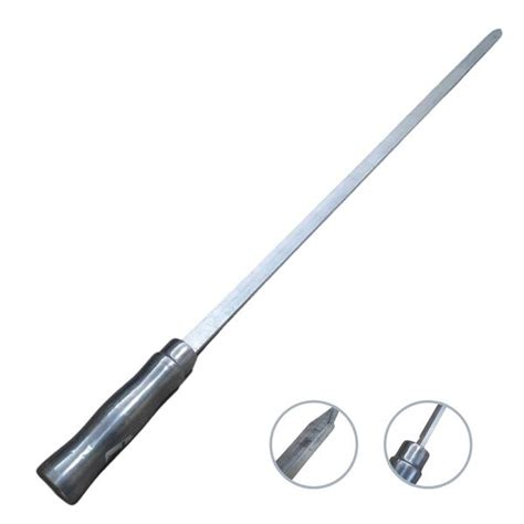 Espeto Para Churrasco Chato Espada 70 Cm Cabo De Alumínio Leroy Merlin