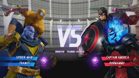 MVCI SPIDER MAN THANOS VS CAPTAIN AMERICA DORMAMMU YouTube