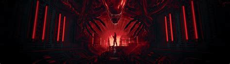 Alien Romulus Wallpaper K Horror Movies Dark Red