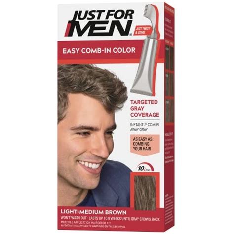 Just For Men Cor Fácil De Pentear Coloração De Cabelo Para Homens Com Aplicador De Pente