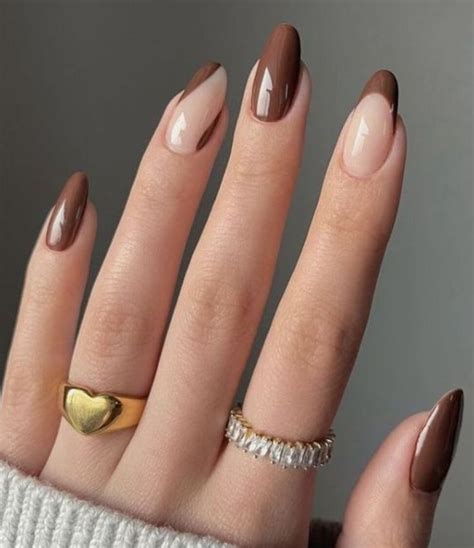Cozy Nude Nails Nail Designs Brown Nails