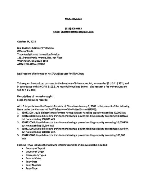 Foia Request Itrac Mabee R Pdf Secure The Grid