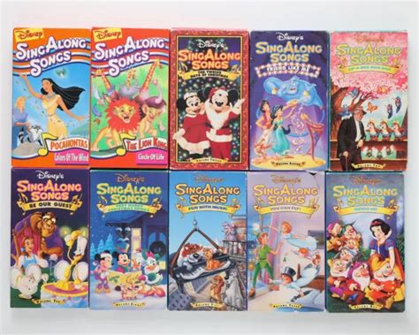 10 VHS LOT Disney SING ALONG SONGS 1 2 3 5 8 10 11 12 Circle of Life, Heigh Ho $23.05 - PicClick CA