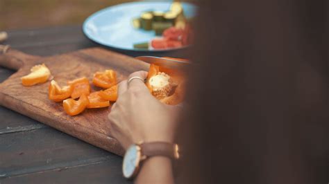 Cutting Vegetables To Pieces In A Chopping Board Free Stock Video Footage, Royalty-Free 4K & HD ...