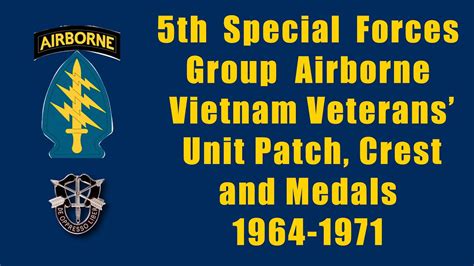 5th Special Forces Group Airborne Vietnam Veterans Unit Patch SSI