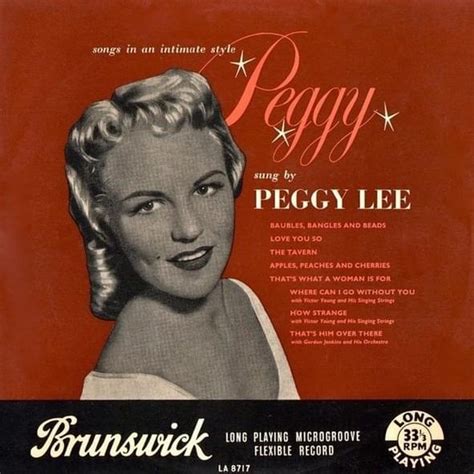 Peggy Lee - Songs In An Intimate Style Lyrics and Tracklist | Genius