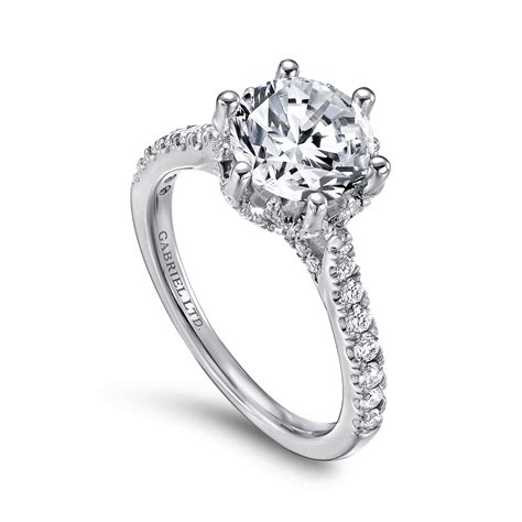 18k White Gold Round Diamond Engagement Ring Er10521r8w83jj