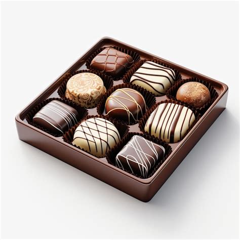 Premium Photo | Illustration chocolate box displayed in artistic glory