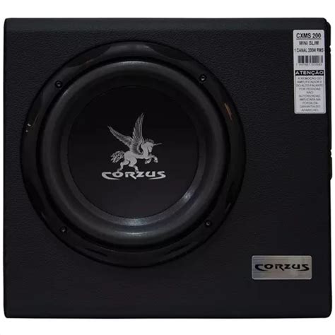 Caixa Amplificada Corzus Cxs W Slim Rms Sub Grave Mini