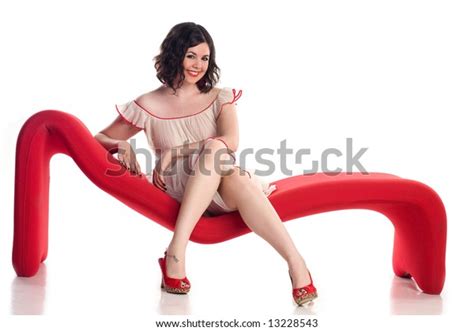 Cute Brunette Sexy Pin Up Pose Stock Photo 13228543 Shutterstock