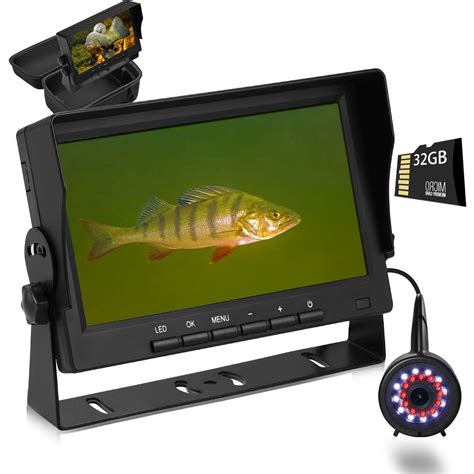 7inch 12000TVL Underwater Video Camera For Winter Ice Fishing 24pcs LED