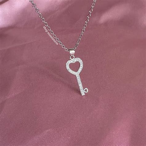 Heart Shaped Key Necklace Shop Moonstorm Key Necklace Diamond