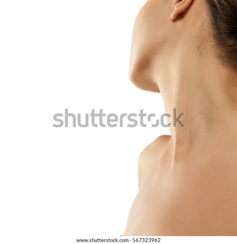 Woman Naked Shoulder Neck On White Stock Photo Shutterstock